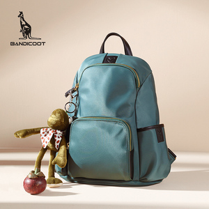 袋鼠女包牛津布双肩包女2021新款时尚简约百搭潮大学生背包休闲包