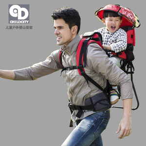 chlidcity婴儿登山背架户外出行儿童后背带抱椅宝宝背袋骑高神器