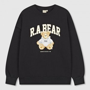 十八彩韩国代购spao 男款女款小熊图案休闲卫衣spmwc12g91