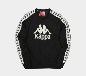 【十八彩】Kappa/背靠背 222BANDA串标男款女款黑色休闲运动卫衣