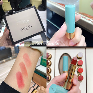 专柜 gucci古驰 口红 绿松石 蓝管变色润唇膏 1 2 3 女团401 刻字