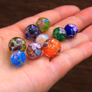 彩色琉璃圆珠散珠diy手工串珠手链配珠编绳配珠鲜艳孩子玩小珠子