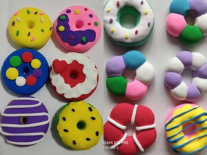 成品样品微场景超轻粘土手工甜甜圈  黏土甜品材料包亲子手工制作