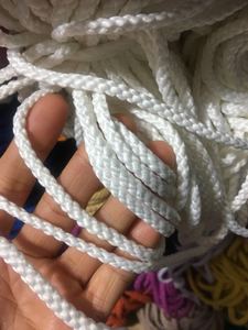 白色涤纶挂绳空心绳低弹丝平纹编织带低弹丝挂件浴花拉绳捆绑95米