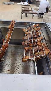 木炭燃气款自动旋转摇滚烤鸡炉专用烤鱼夹烤鸡背鸡排鸡架鸭脖夹子