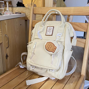 vanwalk出走书包女芝士奶糖鱼饼挂件可爱双肩包防水手提学生背包