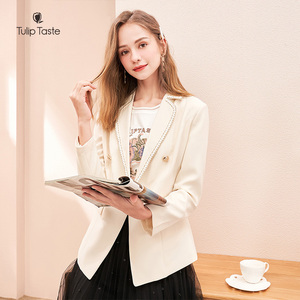 郁香菲西装外套女设计感秋季新款法式小香风修身气质休闲百搭上衣