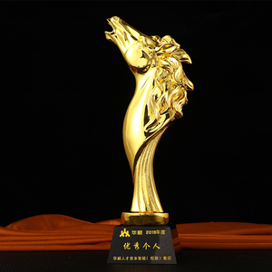金马奖杯定制水晶骏马创意马术战马飞马赛马比赛奖杯制作金像奖