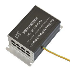 计算机网络信号防雷器4口/路电源防浪涌避雷器模块lkx-sc100-rj45