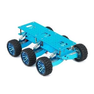 6WD搜救平台 智能车底盘 减震 越野 攀爬 树莓派 WIFI小车 蓝色