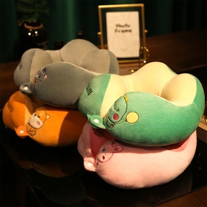 围脖护颈枕头靠枕办公室便携u型枕可爱午睡午休记忆棉坐车旅行