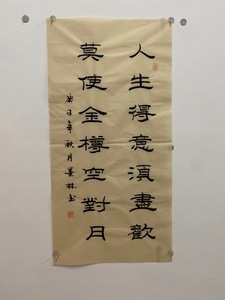 书法未装裱画芯 字画国画 送礼真迹人生得意须尽欢莫使金樽空对月