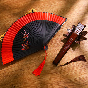 扇子折扇中国风古风女式古典汉服旗袍随身折叠流苏儿童舞蹈小巧扇