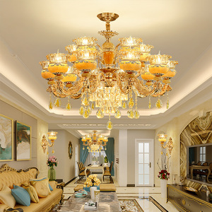 高端大气欧式客厅吊灯奢华水晶灯大厅主灯家用创意个性艺术灯具