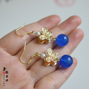 如懿传辛芷蕾金玉妍嘉贵妃同款耳环耳夹古汉服古风耳坠