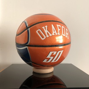 篮球托实木球托底座 木质足球托 简约球架球托摆球展示台圆形球台