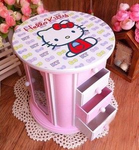 可爱韩国hello Kitty公主 欧式首饰盒收纳盒饰品盒儿童简约音乐盒