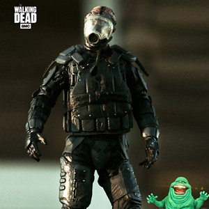 行尸走肉 防毒面具僵尸 麦克法兰影视系列4代可动手办pvc人偶公仔