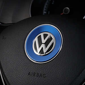 13-21款大众桑塔纳方向盘车标装饰贴片方向盘装饰圈内饰改装亮片