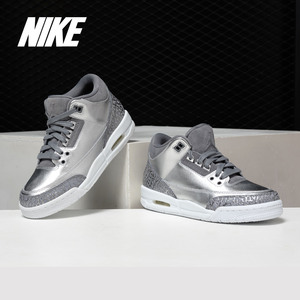 20新品超纤皮柔软aj1aj312小黑金液态金金色银色pu皮质防水鞋带男女