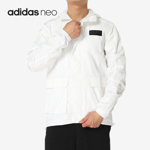 Adidas/阿迪达斯官方正品NEO男子休闲运动连帽夹克风衣外套DU2427