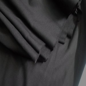 黑色涤棉布料夏季衬衣面料包边布短裤民国学生装裙子黑色的确良布