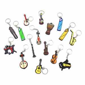 创意吉他手鼓西洋乐民乐古筝乐器钥匙扣男女通用礼品个性琴包挂件