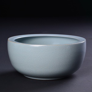 陶瓷汝窑茶洗哥窑笔洗功夫茶具配件 官窑杯洗特大号鱼缸盆栽