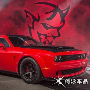 速度与激情8道奇挑战者srt改装地狱猫标志车贴金属侧标贴纸车标贴
