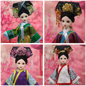 沁韵伊新品古装娃娃心怡可儿ob古风娃衣头饰清朝宫廷皇后玩偶包邮