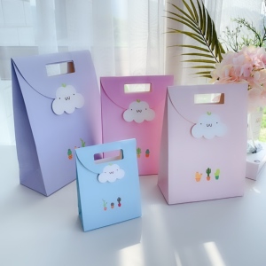 生日回礼手提纸袋ins风可爱礼物袋迷你幼儿园小朋友小号礼品袋子