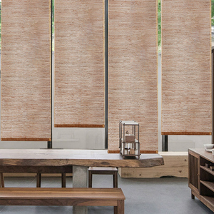 玄关苎麻门帘布帘半遮光卷帘餐厅客厅简易隔断帘草帘个性家用定制