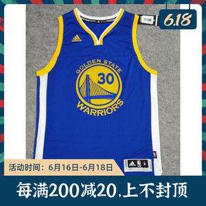 阿迪达斯正品nba库里勇士客场元年美版r30 2.0 sw球衣背心篮球服