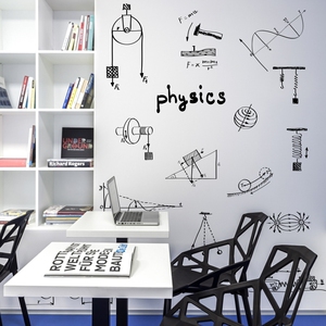 物理公式实验室科学墙贴 学校教室教育培辅导班客厅书房装饰贴纸