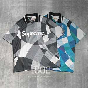 现货Supreme Emilio Pucci Soccer Jersey 联名款运动球衣短袖T恤