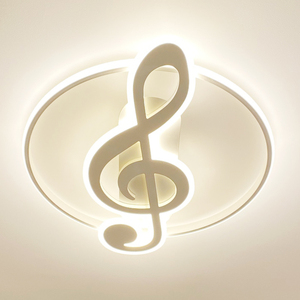 音乐艺术培训班前台卧室儿童房灯教室网红现代led琴行音符吸顶灯