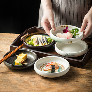 日式陶瓷泡菜碟咸菜碟小吃凉菜碟创意个性调味碟蘸碟酱油碟商用