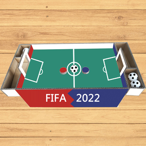 桌面足球幼儿园自制玩教具半成品益智纸板diy手工制作废旧材料包