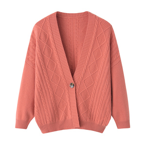 对襟毛衣外套女黑色