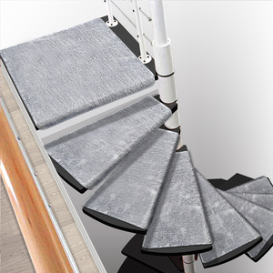 纯色旋转楼梯垫自吸自粘防滑地毯免胶踏步垫实木复式楼梯台阶地毯