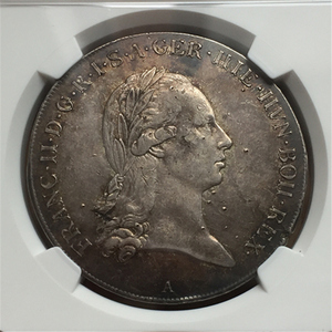 ngc评级 神圣罗马帝国 奥属尼德兰1793年泰勒银币 弗朗茨二世xf