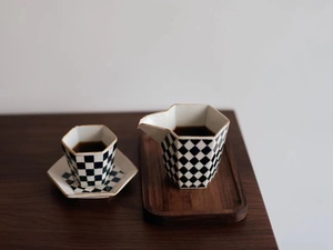 现货 日本陶艺家 高岛大树 菱格公杯 分享杯 咖啡杯