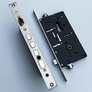 保德安13型锁体 盼盼美心纯铜防盗门锁体 不锈钢面板 单孔280*26