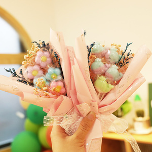 手捧棒棒糖花束创意糖果高颜值520情人节糖果送女生老师礼物成品