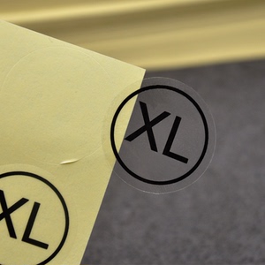 透明不干胶贴 服装包装号码标 3cm透明标签 衣服s m l xl号码贴