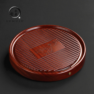 实木圆茶盘圆形家用