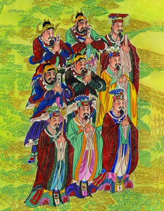 生活超市558淘宝四值功曹神像挂画土地爷画像城隍爷水陆画道场装饰