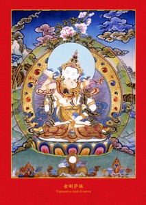 装饰佛菩萨像百字明金刚萨埵画像佛像双运身金刚萨垛唐卡相纸塑封