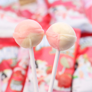 印尼进口零食 优你康草莓味牛奶味棒棒糖 儿童休闲糖果喜糖9g/袋