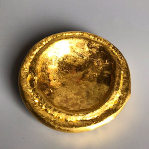 古玩古钱币金饼金锭金元宝 西汉马蹄金 黄铜实心金锭 包邮